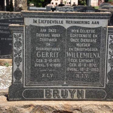 BRUYN Gerrit 1871-1956 &amp; Willemiena LINTHOUT 1872-1953