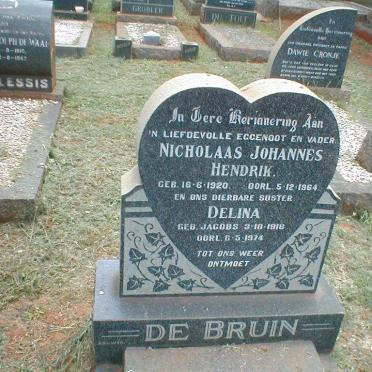 BRUIN Nicholaas Johannes Hendrik, de 1920-1964 &amp; Delina JACOBS 1918-1974