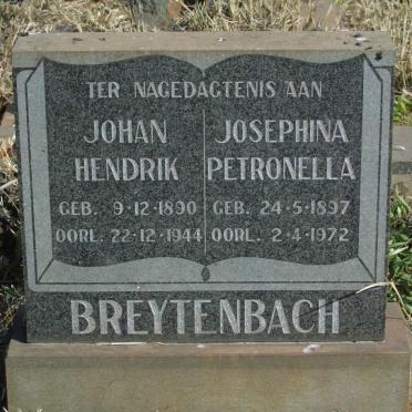 BREYTENBACH Johan Hendrik 1890-1944 & Josephina Petronella 1897-1972