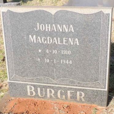 BURGER Johanna Magdalena 1910-1944