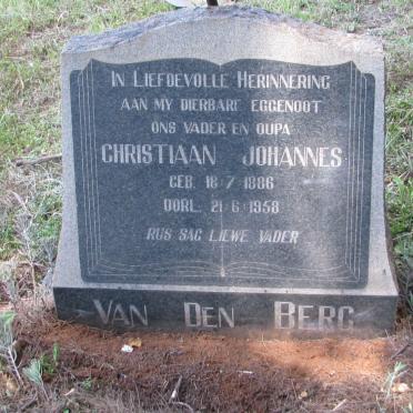 BERG Christiaan Johannes, van den 1886-1958