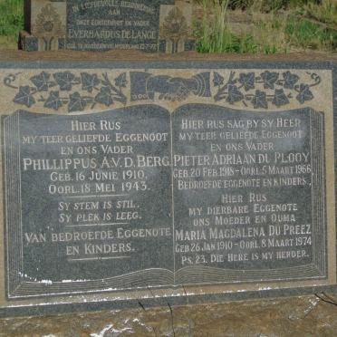 BERG, v.d. :: DU PLOOY :: DU PREEZ