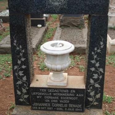 BENADE Johannes Cornelis 1897-1940