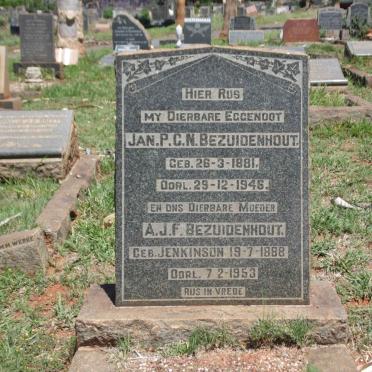 BEZUIDENHOUT Jan P.C.N. 1881-1946 &amp; A.J.F. JENKINSON 1888-1953