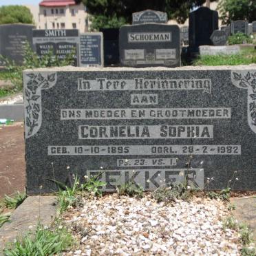 BEKKER Cornelia Sophia 1895-1982