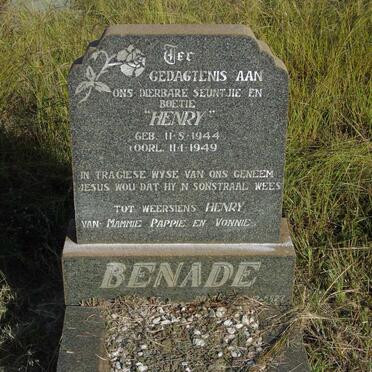 BENADE Henry 1944-1949