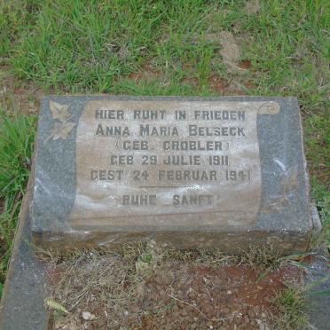 BELSECK Anna Maria nee GROBLER 1911-1941