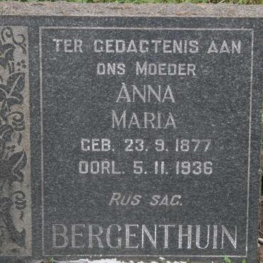 BERGENTHUIN Anna Maria 1877-1936