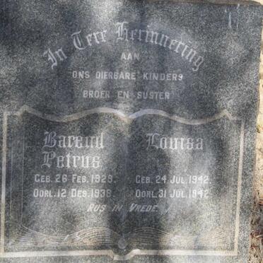 COERTZE Barend Petrus 1929-1938 :: COERTZE Louisa 1942-1942