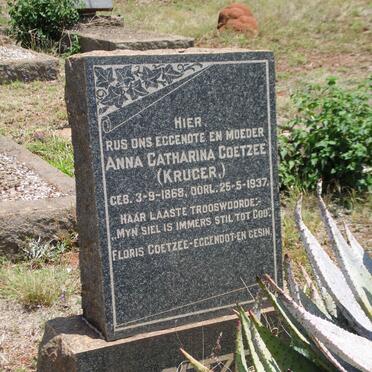 COETZEE Anna Catharina nee KRUGER 1868-1937