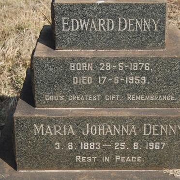 DENNY Edward 1876-1959 &amp; Maria Johanna 1883-1967