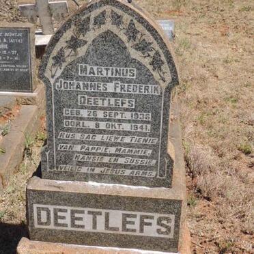 DEETLEFS Martinus Johannes Frederik 1936-1941