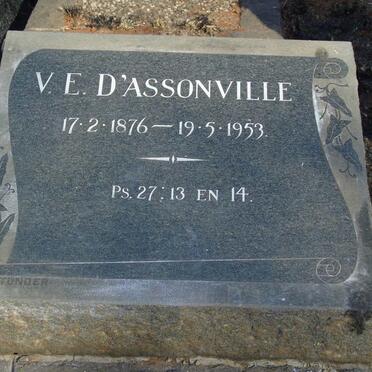 D'ASSONVILLE V.E. 1876-1953