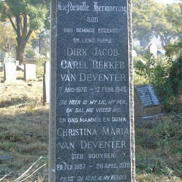 DEVENTER, van :: VAN DER WALT :: BOOYSEN
