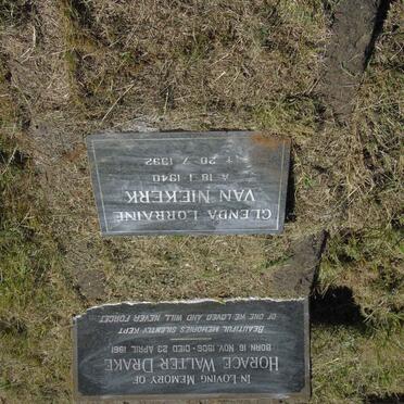 DRAKE Horace Walter 1906-1961 :: VAN NIEKERK Glenda Lorraine 1940-1992