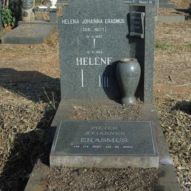 ERASMUS Pieter Johannes 1927-2002 &amp; Helena Johanna NUTT 1930-1964