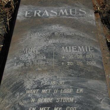 ERASMUS Mike 1904-1989 & Miemie 1907-2001