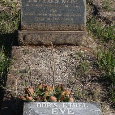 EVE John Frederick Pax 1902-1962 &amp; Doris Ethel 1903-1984