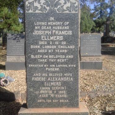 ELLMERS Joseph Francis -1932 &amp; Phoebe Alexandria GERKIN -1939