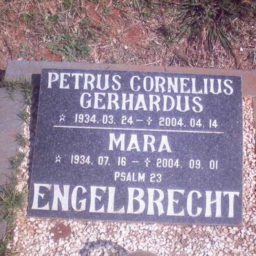 ENGELBRECHT Petrus Cornelius Gerhardus 1934-2004 &amp; Mara 1934-2004