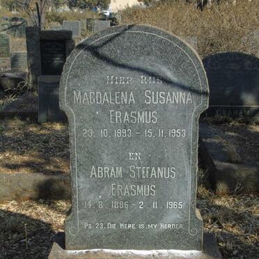 ERASMUS Abram Stefanus 1886-1965 & Magdalena Susanna 1893-1953