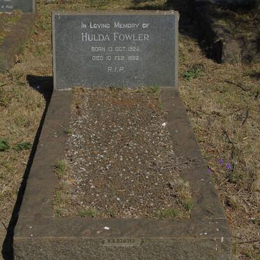 FOWLER Hulda 1924-1962