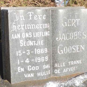 GOOSEN Gert Jacobus 1969-1969