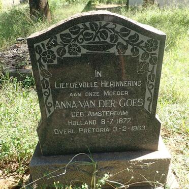 GOES Anna, van der 1877-1963