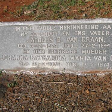 GRAAN Jacobus G., van 1874-1944 & Johanna Catharina Maria 1879-1974