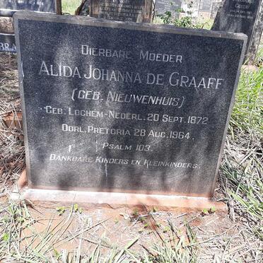 GRAAFF Alida Johanna, de nee NIEUWENHUIS 1872-1964