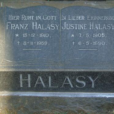 HALASY Franz 1910-1959 &amp; Justine 1905-1990
