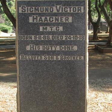 HAAGNER Sigmund Victor 1889-1918