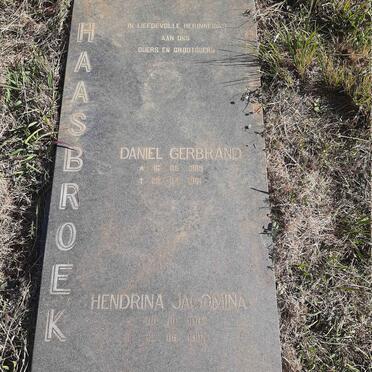 HAASBROEK Daniel Gerbrand 1889-1961 &amp; Hendrina Jacomina 1905-1995