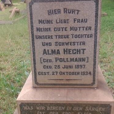 HECHT Alma nee POLLMANN 1897-1934