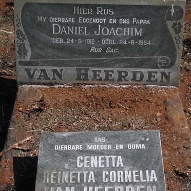 HEERDEN Daniel Joachim, van 1912-1954 & Cenetta Reinetta Cornelia 1916-1995