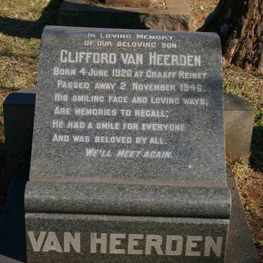 HEERDEN Clifford, van 1926-1946
