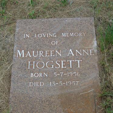 HOGSETT Maureen Anne 1956-1957