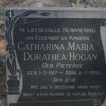 HOGAN Catharina Maria Dorathea nee PIETERSE 1917-1955