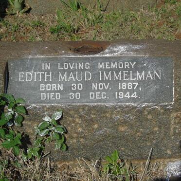 IMMELMAN Edith Maud 1887-1944