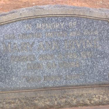 IRVINE Mary Ann