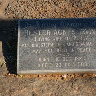 IRVINE Hester Agnes 1921-1989