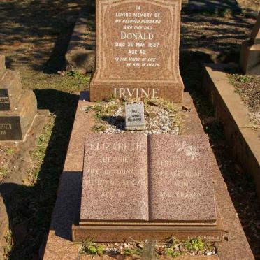 IRVINE Donald -1937 &amp; Elizabeth -1978