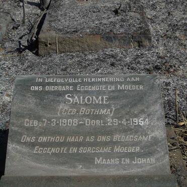 JAGER Salome, de nee BOTHMA 1908-1954