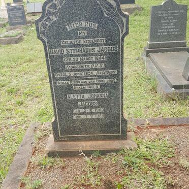 JACOBS David Stephanus 1844-1924 &amp; Aletta Johanna 18?0-1939