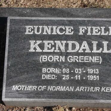 KENDALL Eunice Field nee GREENE 1913-1951
