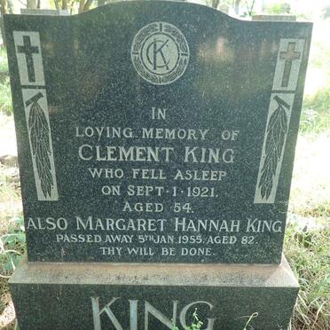 KING Clement -1921 :: KING Margaret Hannah -1955
