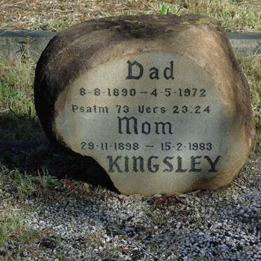 KINGSLEY Dad 1890-1972 &amp; Mom 1898-1983