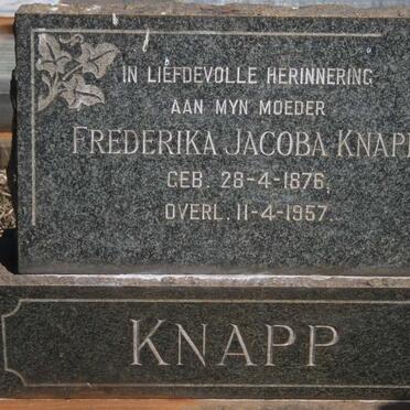 KNAPP Frederika Jacoba 1876-1957