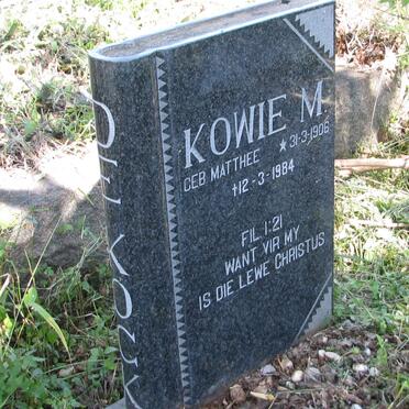KOCK Kowie M., de nee MATTHEE 1906-1984