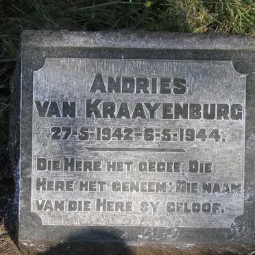 KRAAYENBURG Andries, van 1942-1944